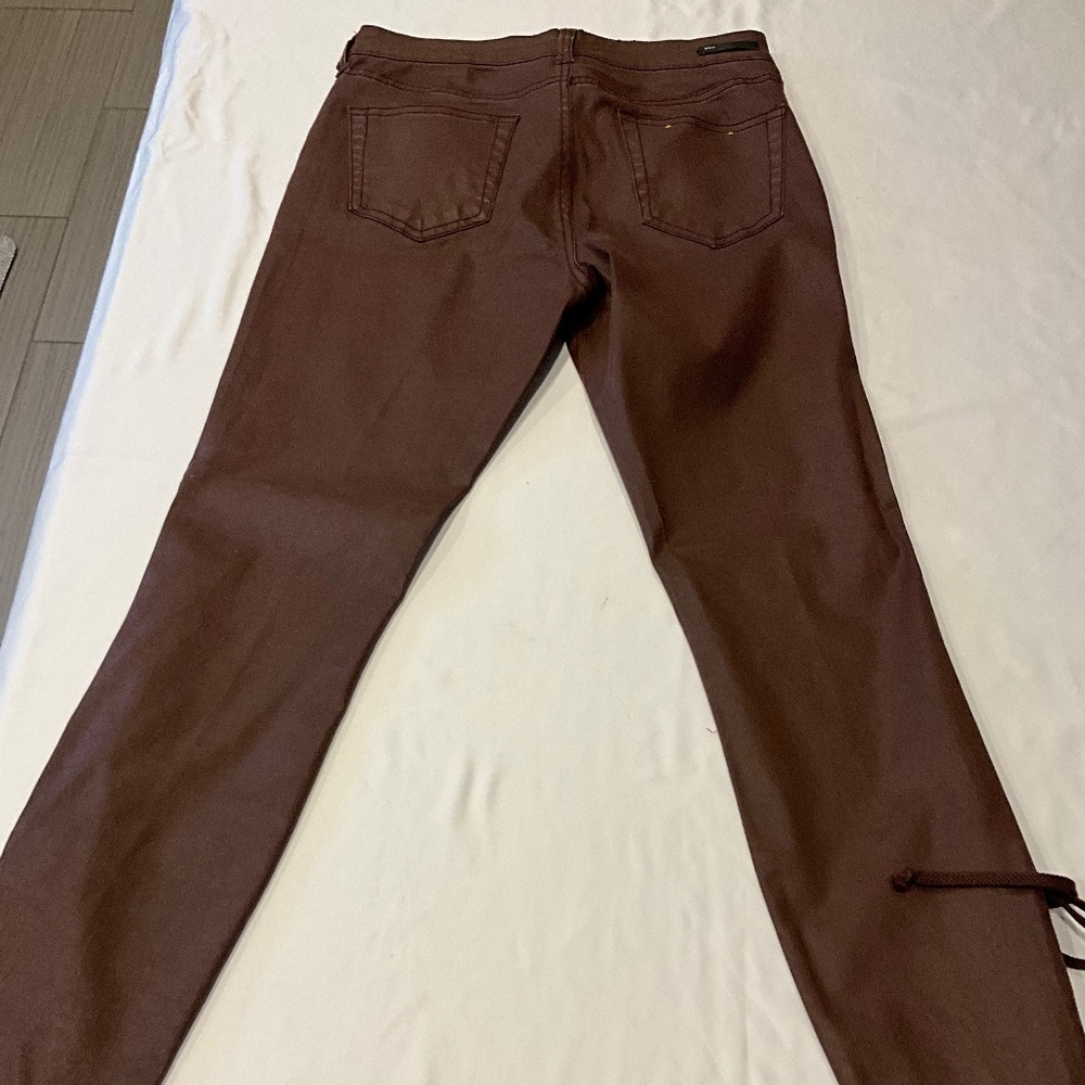 Leather Jeans - Skinny Brown